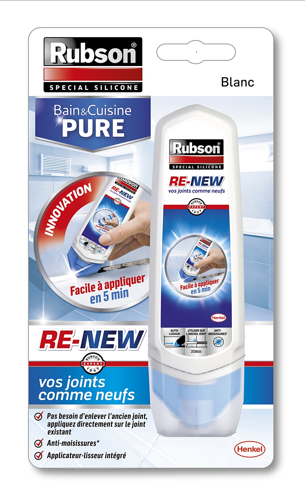 Mastic Blanc ReNew Bain&Cuisine Pure 100ml - RUBSON